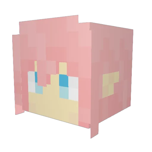 shelfa Minecraft avatar head, 3D render
