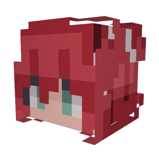 shellularity Minecraft avatar head, 3D render
