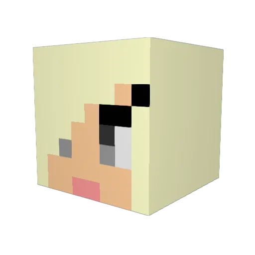 shellybell Minecraft avatar head, 3D render