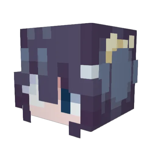 shenggua Minecraft avatar head, 3D render
