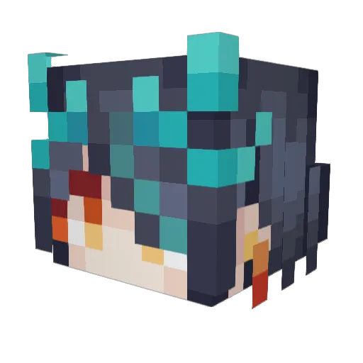shenghui_ Minecraft avatar head, 3D render