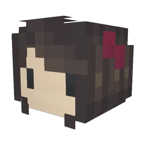 shenhua_ Minecraft avatar head, 3D render