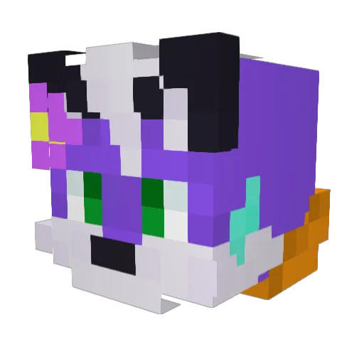 shenor Minecraft avatar head, 3D render