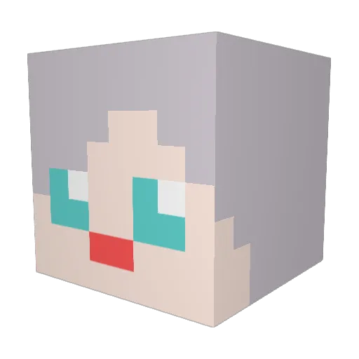 shenshenku Minecraft avatar head, 3D render