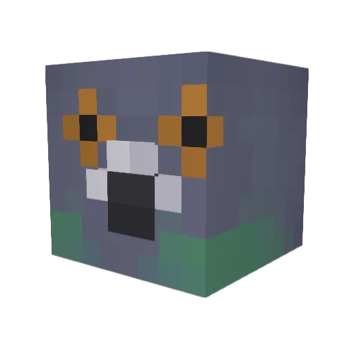 sherWOwOD Minecraft avatar head, 3D render