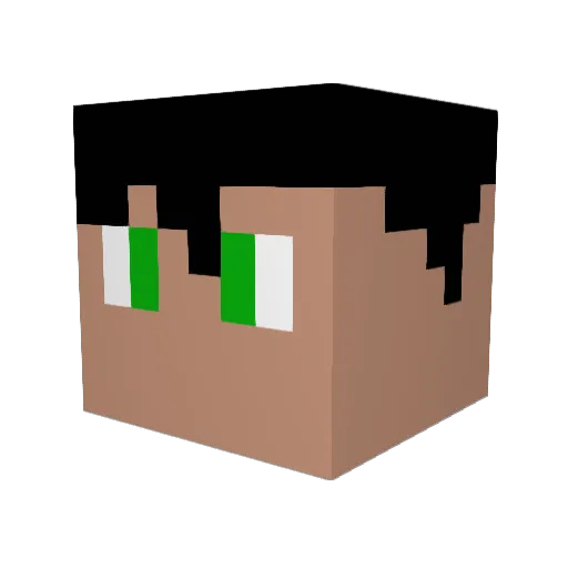 sherbertflower Minecraft avatar head, 3D render