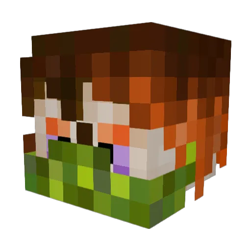 sherekk Minecraft avatar head, 3D render