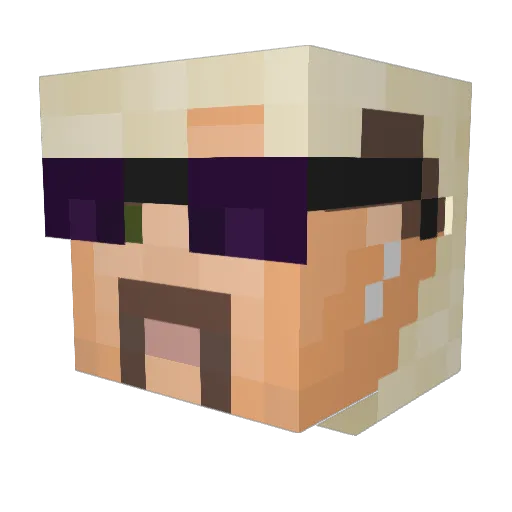 sheriffirepe Minecraft avatar head, 3D render