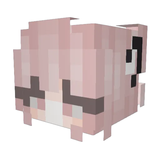 sherita Minecraft avatar head, 3D render