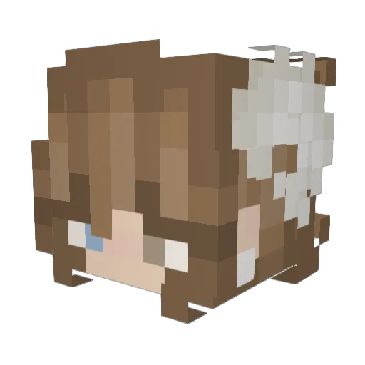 sherline_woods Minecraft avatar head, 3D render