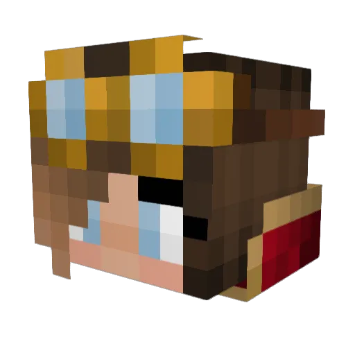 shermiie Minecraft avatar head, 3D render