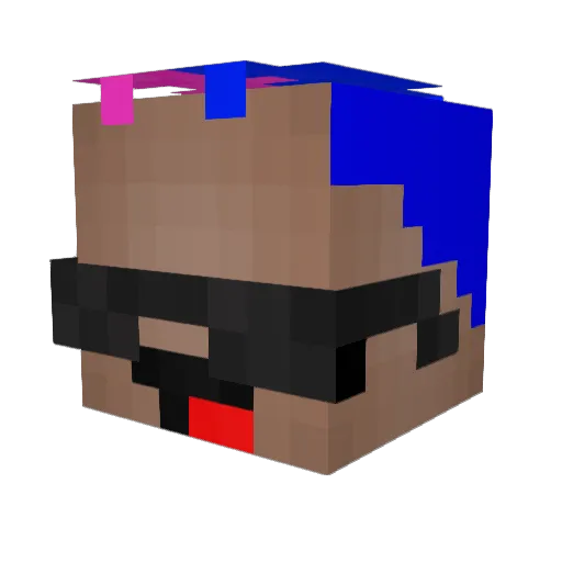 sherompsom Minecraft avatar head, 3D render