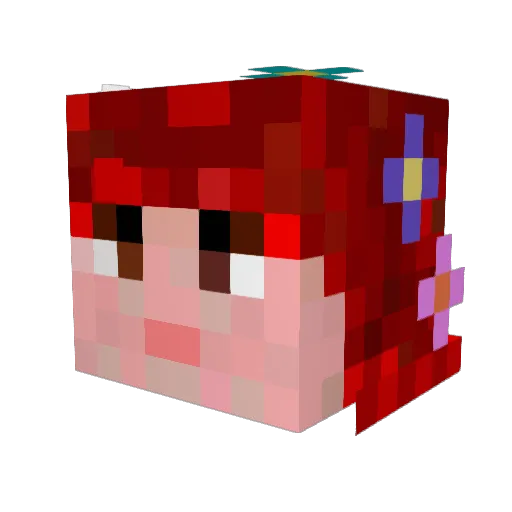 sherrygk Minecraft avatar head, 3D render