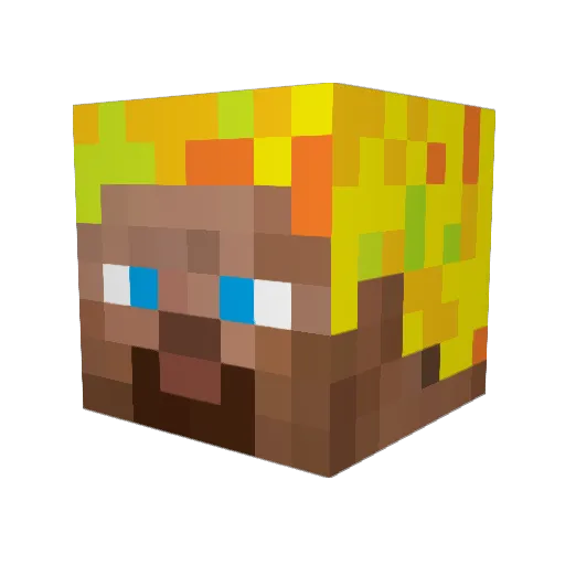 shewhitewolf Minecraft avatar head, 3D render
