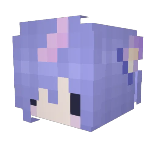 shewww Minecraft avatar head, 3D render