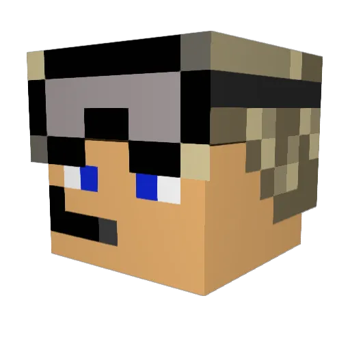 shhfiftyfive Minecraft avatar head, 3D render