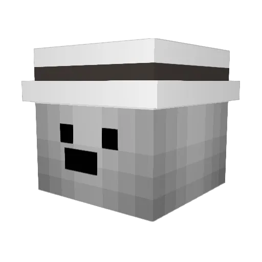 shht Minecraft avatar head, 3D render