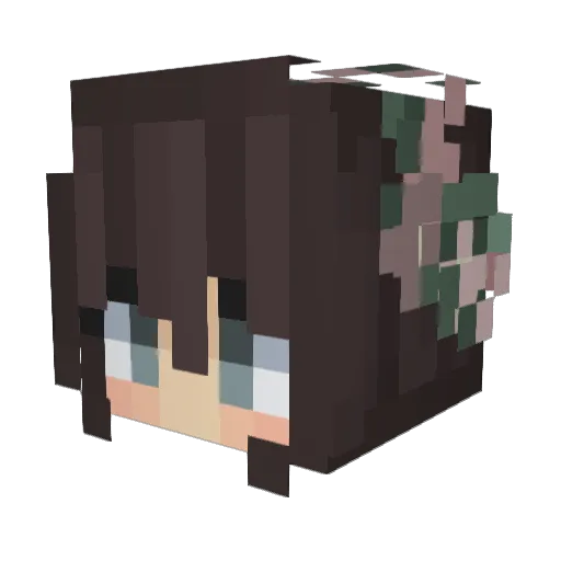 shi_monZ Minecraft avatar head, 3D render