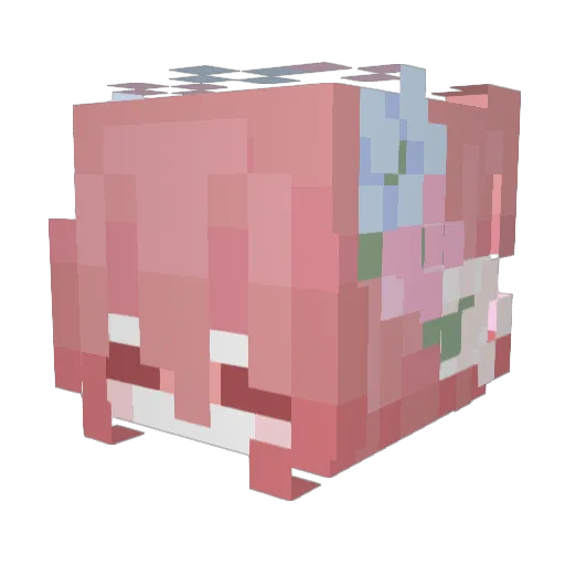 shi_su_A Minecraft avatar head, 3D render