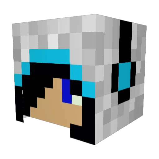 shi_xue Minecraft avatar head, 3D render