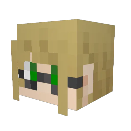 shia437 Minecraft avatar head, 3D render