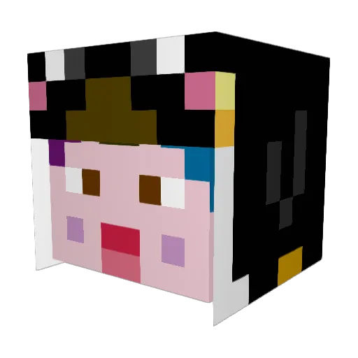 shiagoma Minecraft avatar head, 3D render