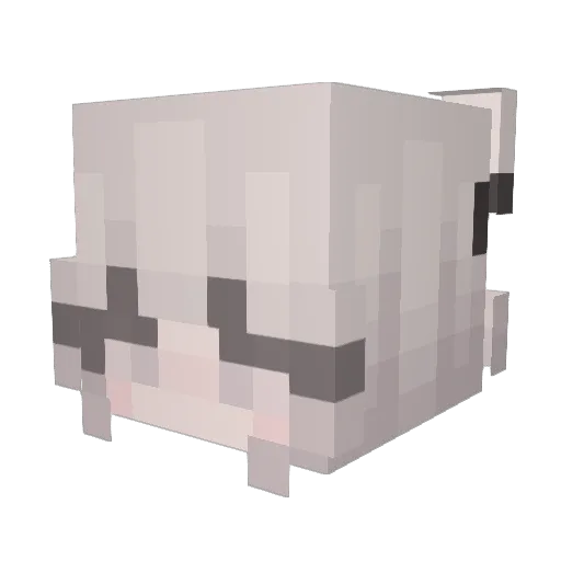 shiakun Minecraft avatar head, 3D render