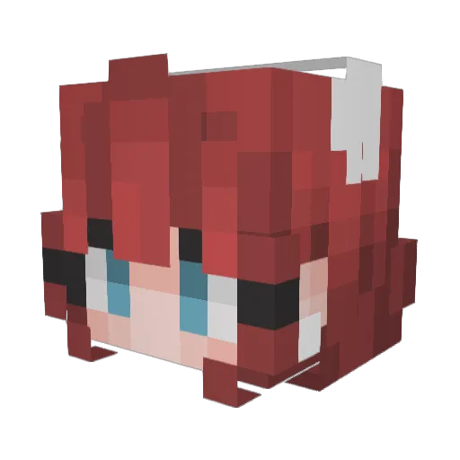 shiary3 Minecraft avatar head, 3D render