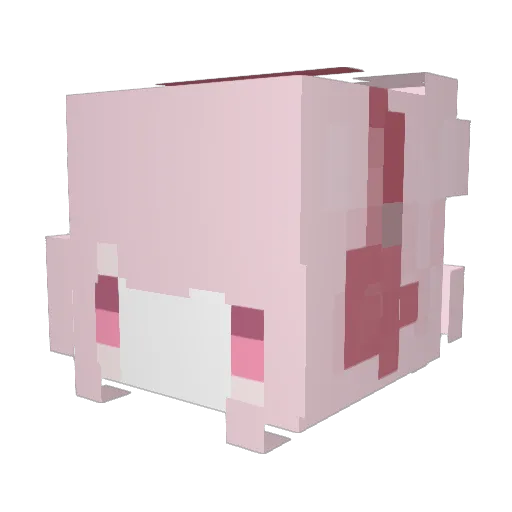 shiaxia Minecraft avatar head, 3D render