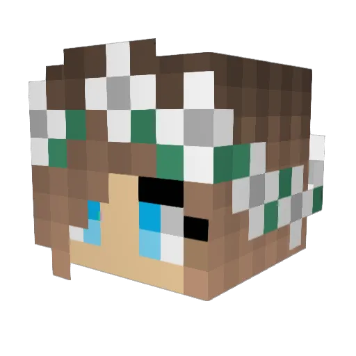 shiba101 Minecraft avatar head, 3D render