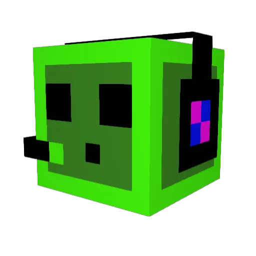 shibashibahu Minecraft avatar head, 3D render