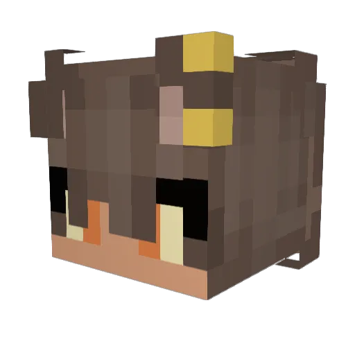 shibiee Minecraft avatar head, 3D render