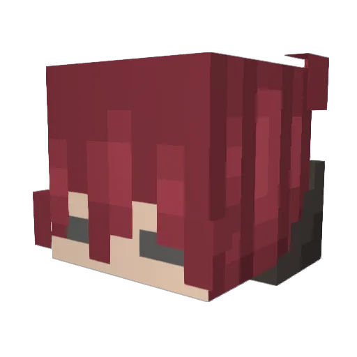shibikyo Minecraft avatar head, 3D render