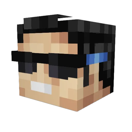 shiblongar Minecraft avatar head, 3D render