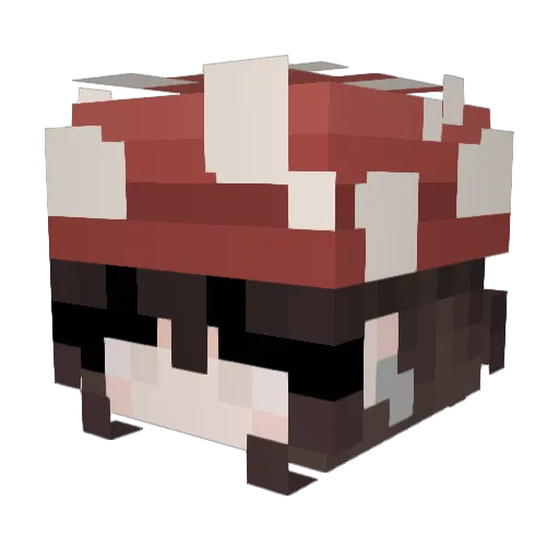 shibuuu_ Minecraft avatar head, 3D render