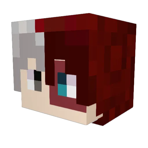 shibuyaghost Minecraft avatar head, 3D render