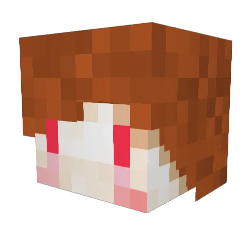 shichaman Minecraft avatar head, 3D render