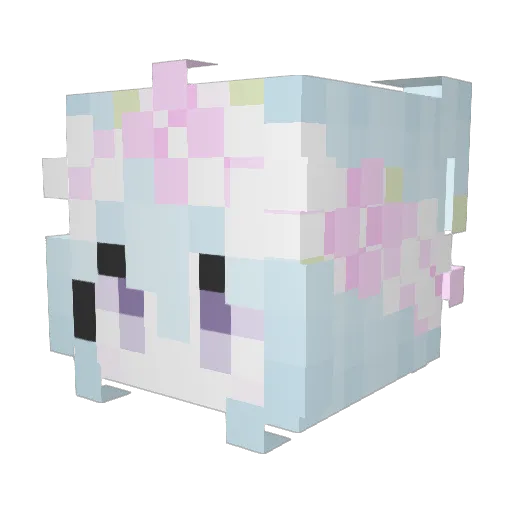 shichena Minecraft avatar head, 3D render