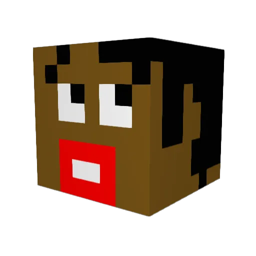 shichilow Minecraft avatar head, 3D render
