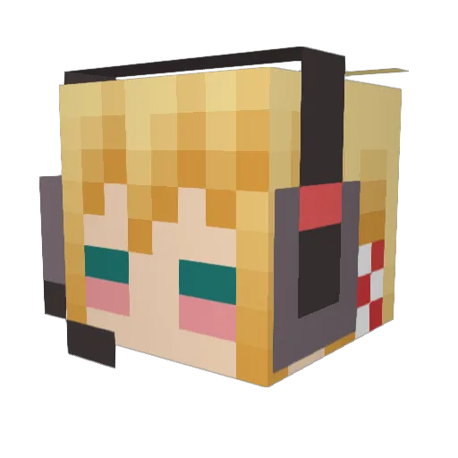 shichisan21 Minecraft avatar head, 3D render