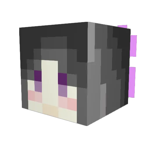shidifudada Minecraft avatar head, 3D render