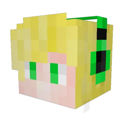 shidora15 Minecraft avatar head, 3D render