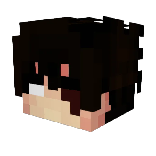 shifterq Minecraft avatar head, 3D render
