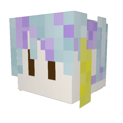 shifuku_time Minecraft avatar head, 3D render