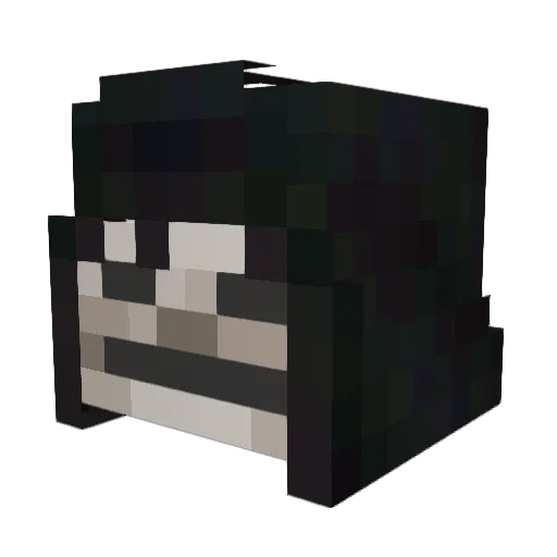 shigure77 Minecraft avatar head, 3D render