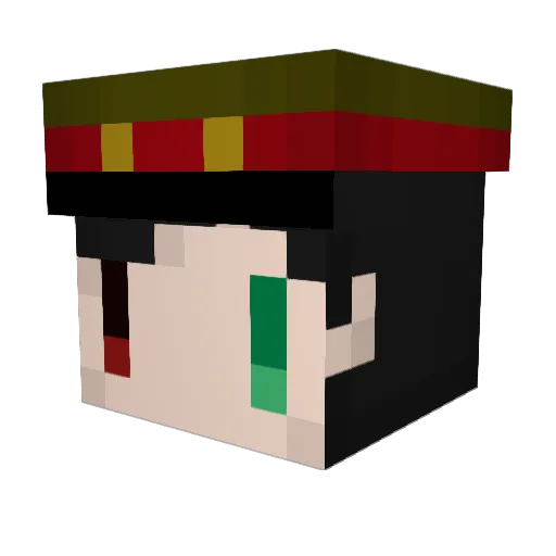 shiguren490 Minecraft avatar head, 3D render