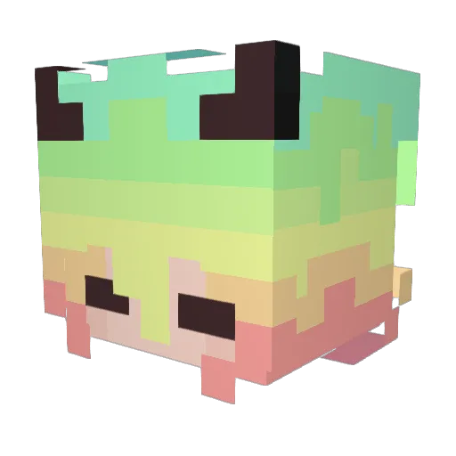 shihanna Minecraft avatar head, 3D render