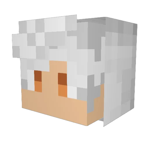 shiinary Minecraft avatar head, 3D render