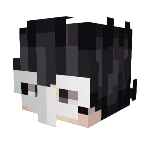 shiini Minecraft avatar head, 3D render