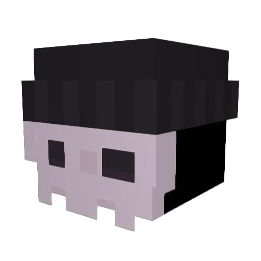 shiishki Minecraft avatar head, 3D render